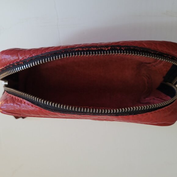 AB Bellucci Red Leather Clutch Handbag, Asia Bellucci Red Clutch - Picture 3 of 6